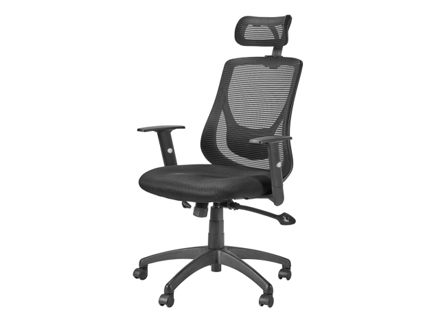 כיסא מנהלים משרדי אורטופדי עם תמיכה ייחודית לגב התחתון לישיבה בריאה וממושכת.
