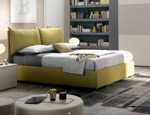 מיטה זוגית בגוון ירוק