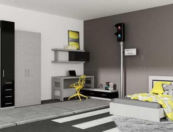 חדר ילדים אפור