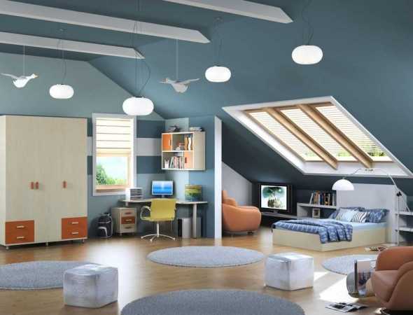 חדר ילדים כחול