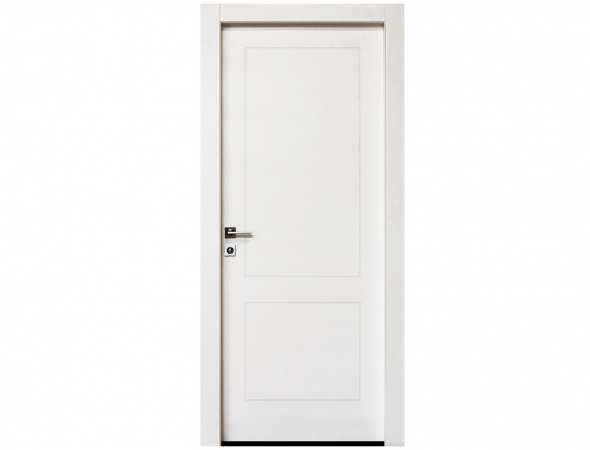 דלת טופ טאץ' לבנה עם חריטת 2 פאנל